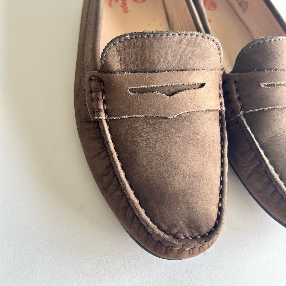 Marc Joseph Brown Suede Penny Loafers - Picture 8 of 16